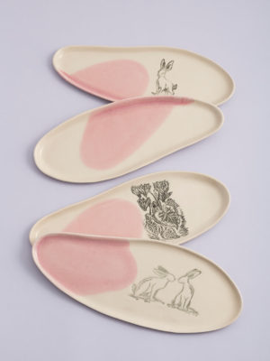 מגש אירוח ורוד / M