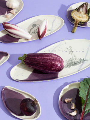 מגש אירוח סגול / L